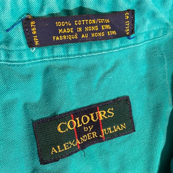 Vintage Teal Oversized Button Down - Picture 6 of 10